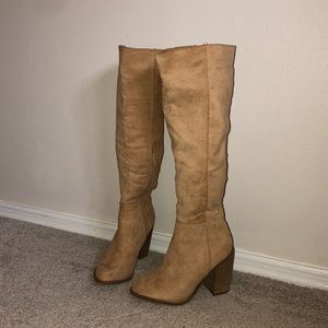 Vici Knee High Boots - camel colored